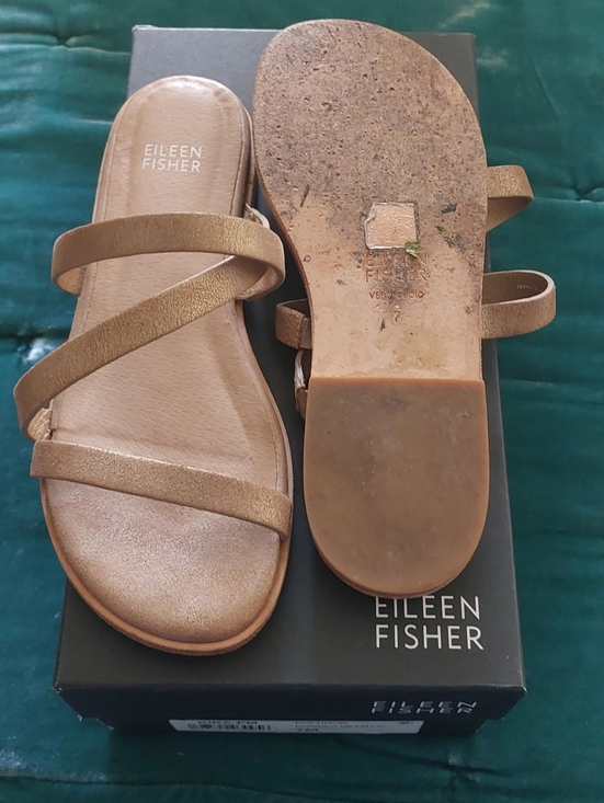 Eileen Fisher Kira Leather Slides - Picture 4 of 4